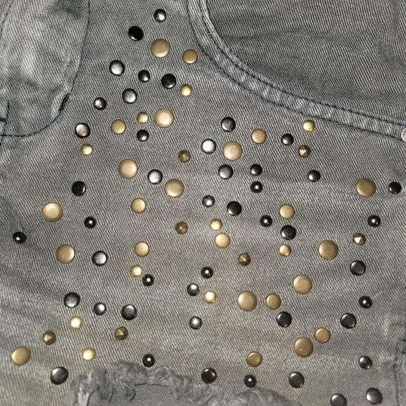 Free People Hippie Studded Shorts Size 26 Black - Picture 8 of 8